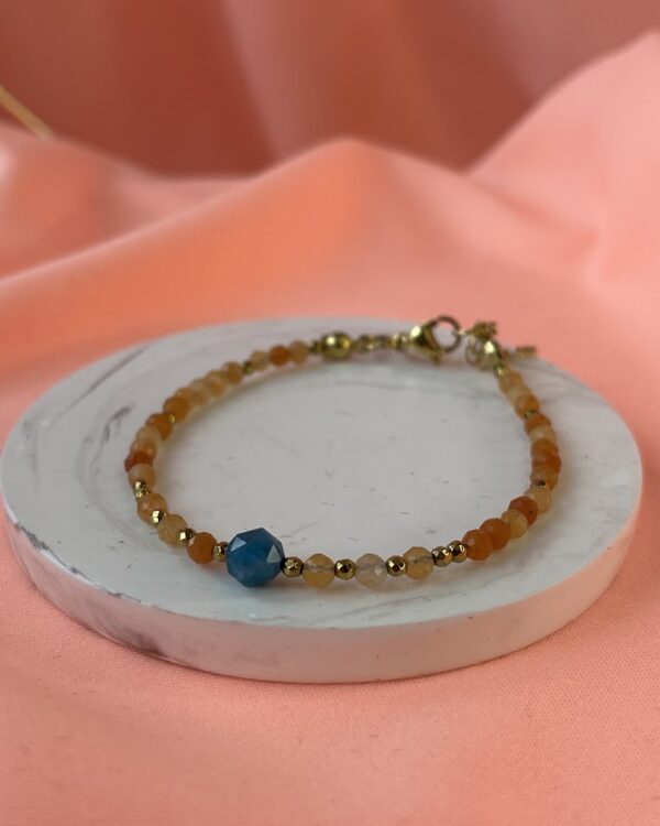 Bransoletka z apatytem i awenturynem czerwonym