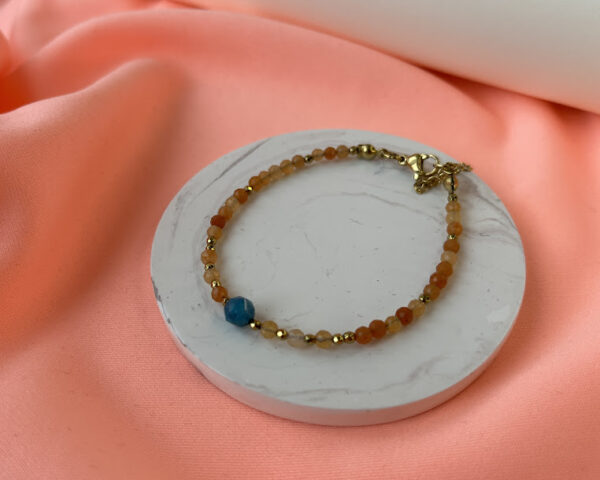 Bransoletka z apatytem i awenturynem czerwonym