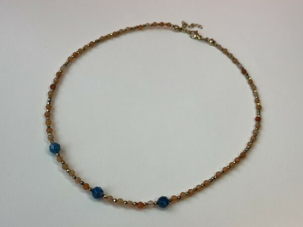 Naszyjnik z apatytem i awenturynem czerwonym