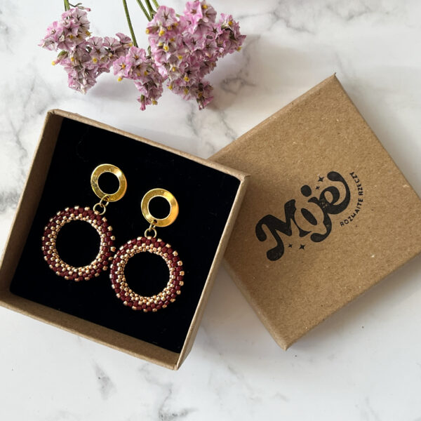 Kolczyki Wianek Brąz