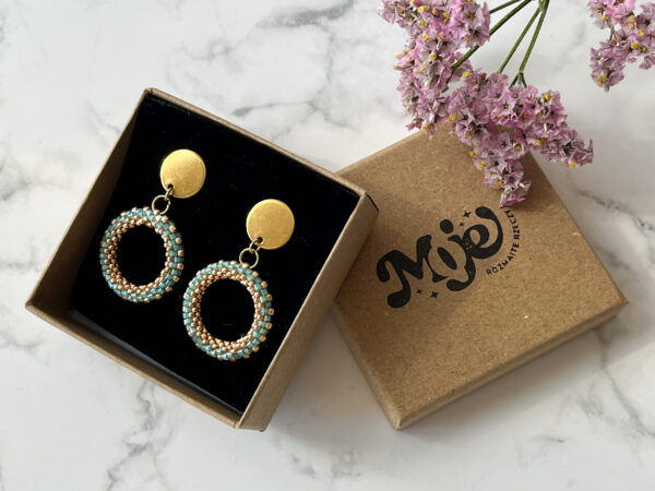 Kolczyki Wianek Turkus