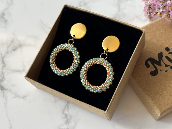 Kolczyki Wianek Turkus