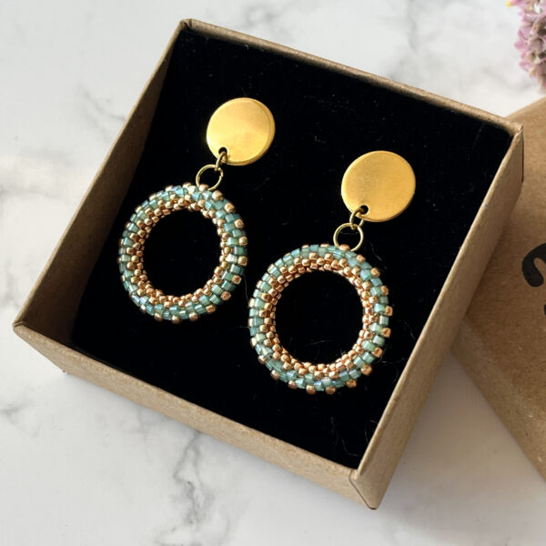 Kolczyki Wianek Turkus