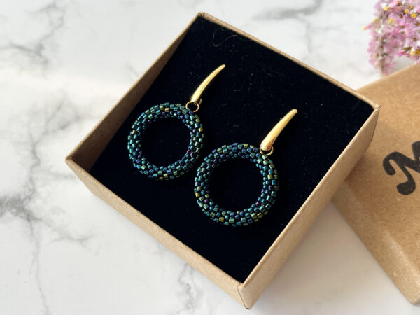 Kolczyki Wianek Petrol