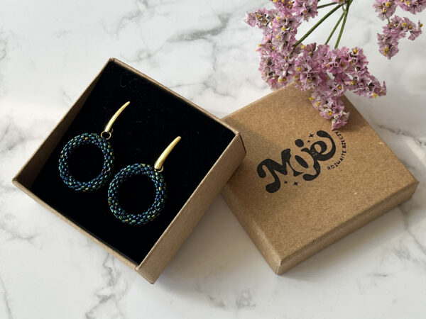 Kolczyki Wianek Petrol