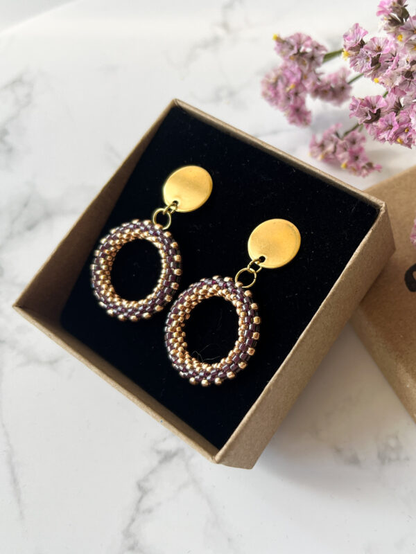 Kolczyki Wianek Fiolet