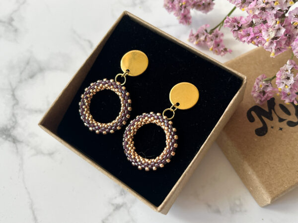 Kolczyki Wianek Fiolet