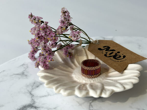 Pierścionek Linie Burgund (większy)